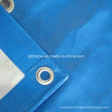 Blue/White PE Tarpaulin Sheet, Good Plastic Tarp Cover